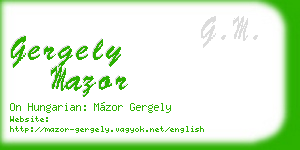 gergely mazor business card